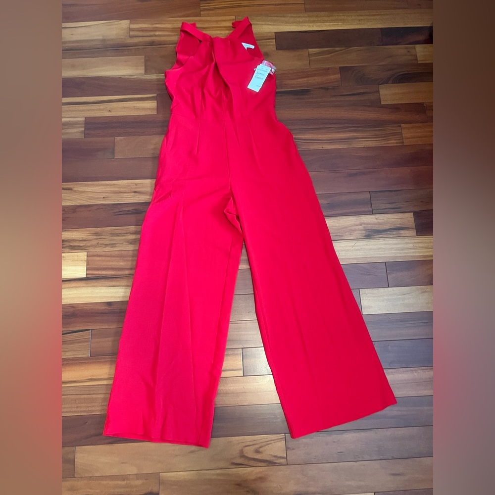 Julia Jordan wide leg, red jumpsuit size 6